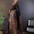 Black woven design zari pashmina saree with blouse piece