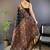 Black woven design zari pashmina saree with blouse piece