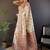 White ethnic motifs woven design zari pashmina saree with unstitched blouse piece