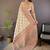 White ethnic motifs woven design zari pashmina saree with unstitched blouse piece