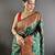 Green ethnic motifs woven design zari banarasi saree