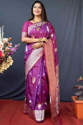 Magenta magenta kanjeevaram sarees