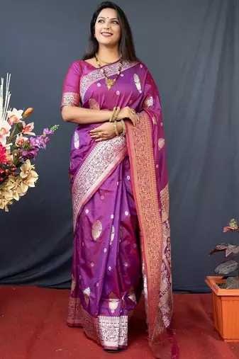 Magenta magenta kanjeevaram sarees