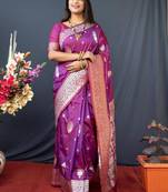 Magenta magenta kanjeevaram sarees