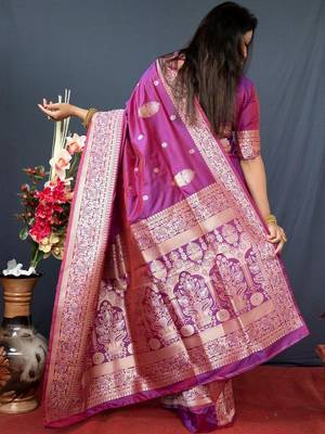 Magenta magenta kanjeevaram sarees 3
