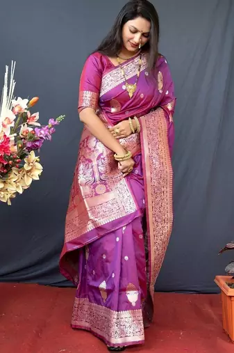 Magenta magenta kanjeevaram sarees