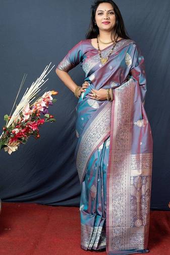Grey grey kanjeevaram sarees