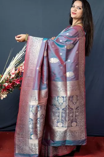 Grey grey kanjeevaram sarees