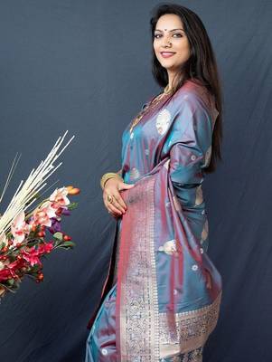 Grey grey kanjeevaram sarees 3