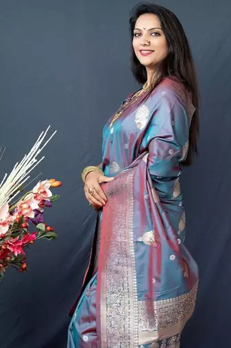 Grey grey kanjeevaram sarees
