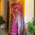 Pink pink chanderi silk pashmina saree with unstitched blouse piece