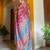 Pink pink chanderi silk pashmina saree with unstitched blouse piece