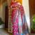 Pink pink chanderi silk pashmina saree with unstitched blouse piece