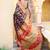Navy blue navy blue chanderi silk pashmina saree with unstitched blouse piece