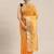 Mustard mustard yellow & golden solid zari silk cotton solid saree
