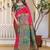 Red woven design zari art silk saree