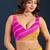 Multicolor leheriya beads and stones pure chiffon saree
