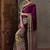 Purple ethnic motifs silk blend saree