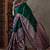 Green ethnic motifs silk blend saree