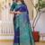 Navy blue women  woven design zari art silk saree