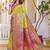 Lime women ethnic motif zari art silk saree