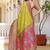 Lime women ethnic motif zari art silk saree