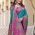 Teal woven design zari art silk saree