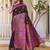 Purple woven design zari art silk saree