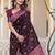 Purple woven design zari art silk saree