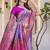 Purple woven design zari art silk saree