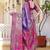 Purple woven design zari art silk saree