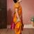 Mustard woven design zari art silk maheshwari saree