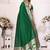 Green zari silk blend banarasi saree