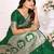 Green zari silk blend banarasi saree