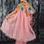 Peach fashion embellished sequinned  ready to wear saree