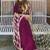 Burgundy embellished mirror work silk blend heavy work saree