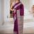 Purple ethnic motifs satin designer saree