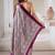 Purple ethnic motifs satin designer saree