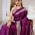 Purple ethnic motifs satin designer saree
