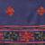 Navy blue navy blue & orange ethnic motifs embroidered saree