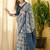 Off white ethnic motifs printed bhagalpuri saree