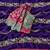 Purple floral embroidered silk blend fusion saree