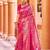 Pink ethnic motifs woven design zari saree