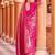 Pink ethnic motifs woven design zari saree