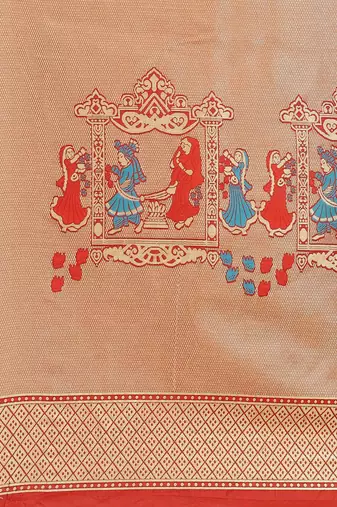 Navy blue navy blue woven design banarasi saree
