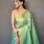 Green woven design zari tissue designer saree