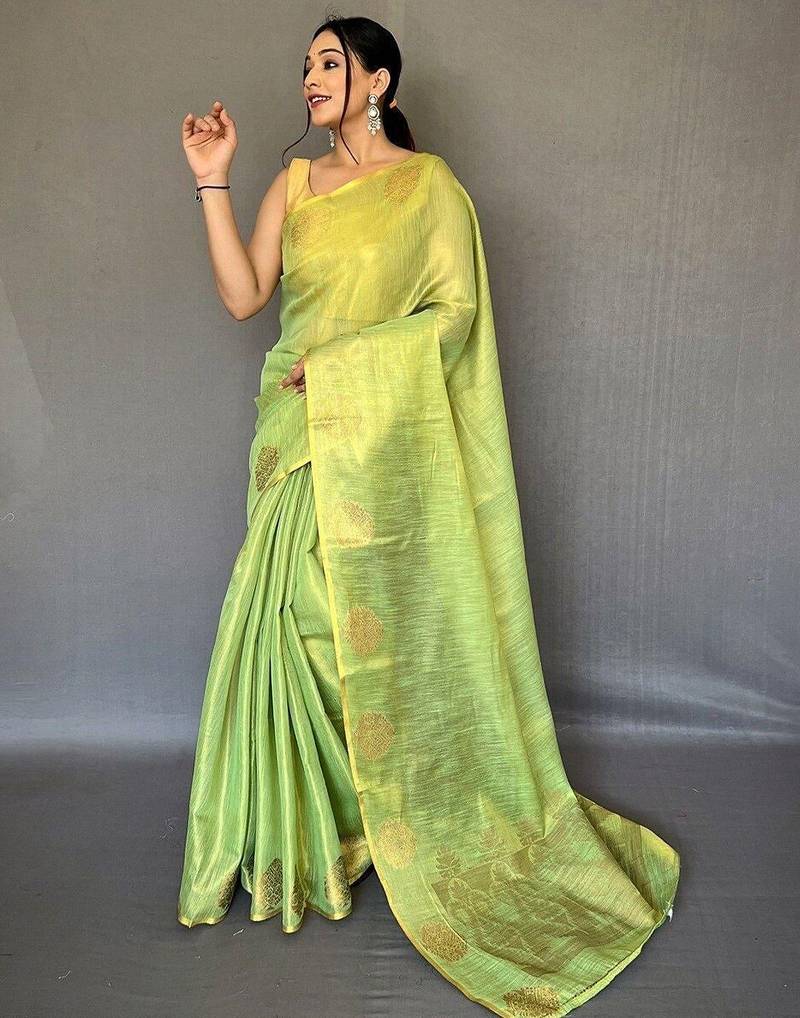 Green green tissue sarees
