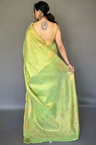 Green green tissue sarees