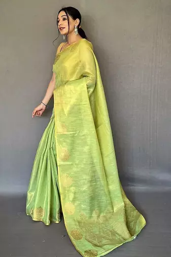 Green green tissue sarees