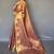Brown zari tissue designer saree